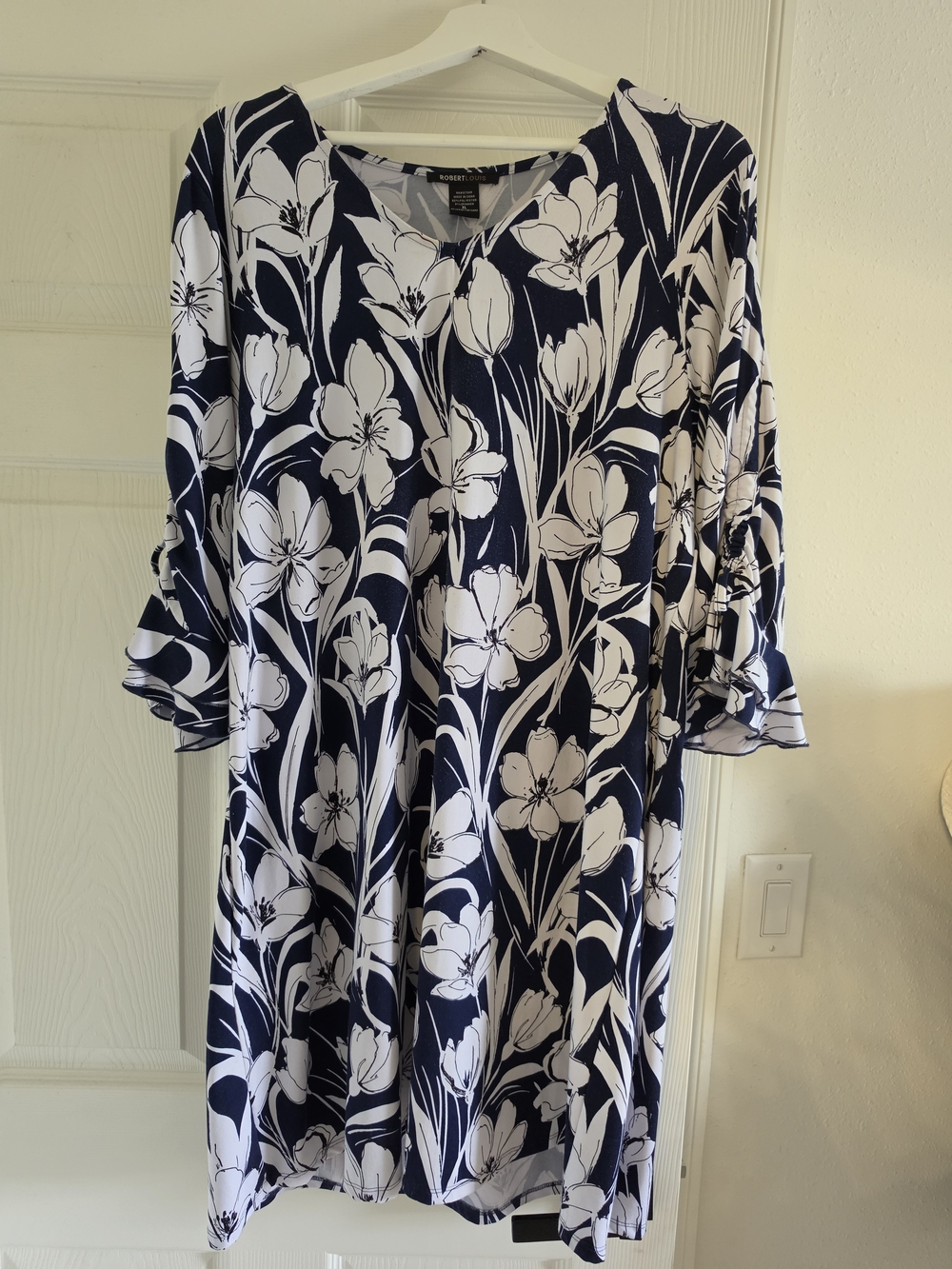Robert Louis Navy and White Floral Tunic